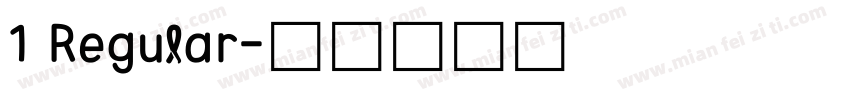 1 Regular字体转换